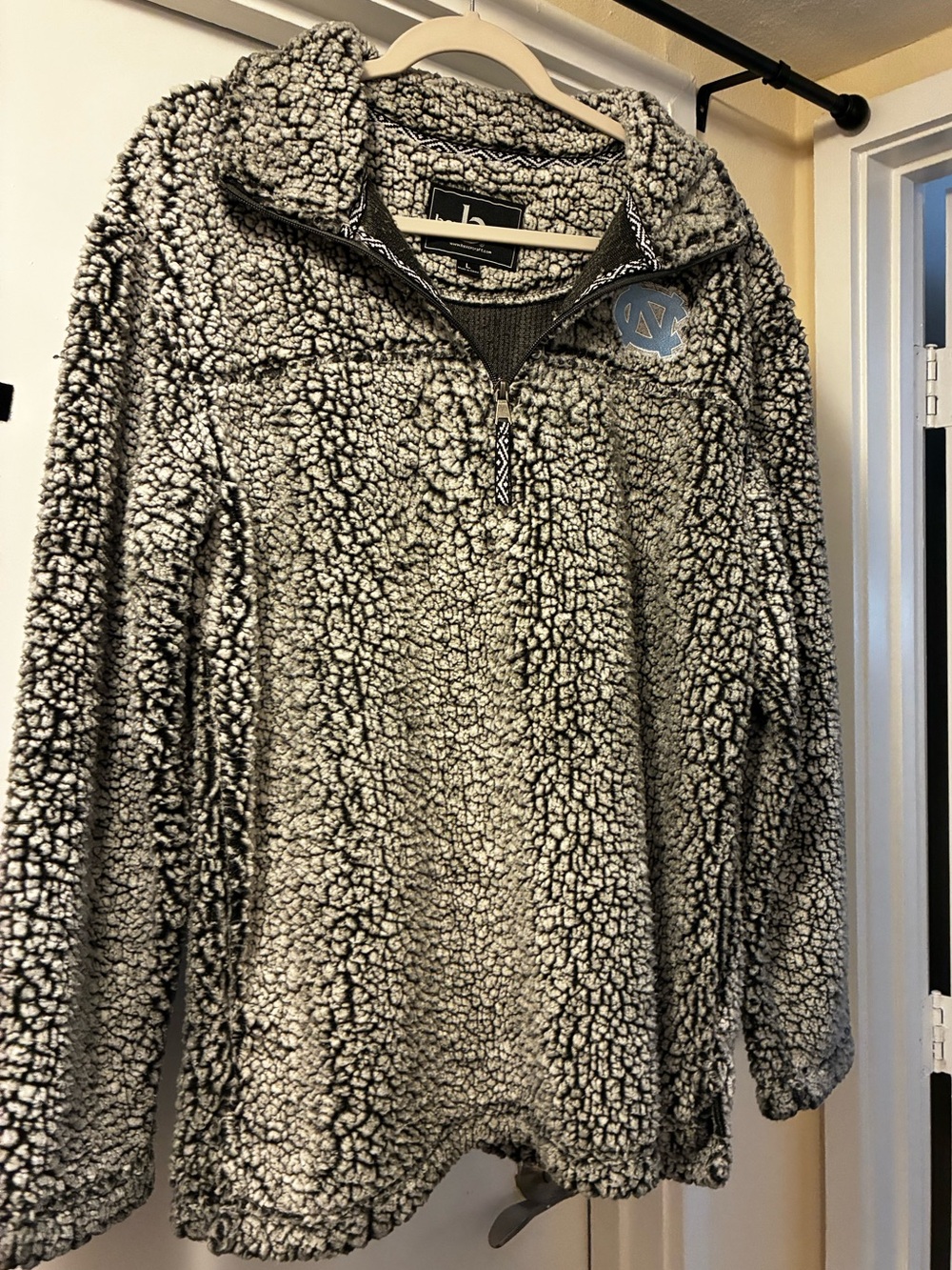 Warm Fuzzy Grey UNC Quarter-zip Sweatshirt